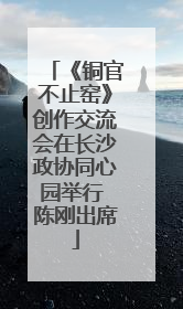 《铜官不止窑》创作交流会在长沙政协同心园举行 陈刚出席